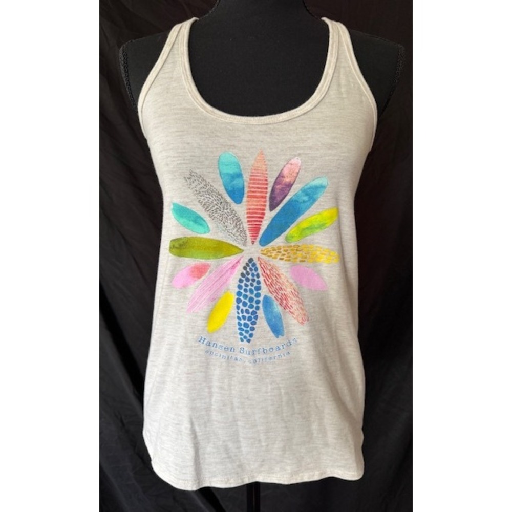 Coastal Classics Hansen Surfboards Encinitas California Graphic Tank Top Small